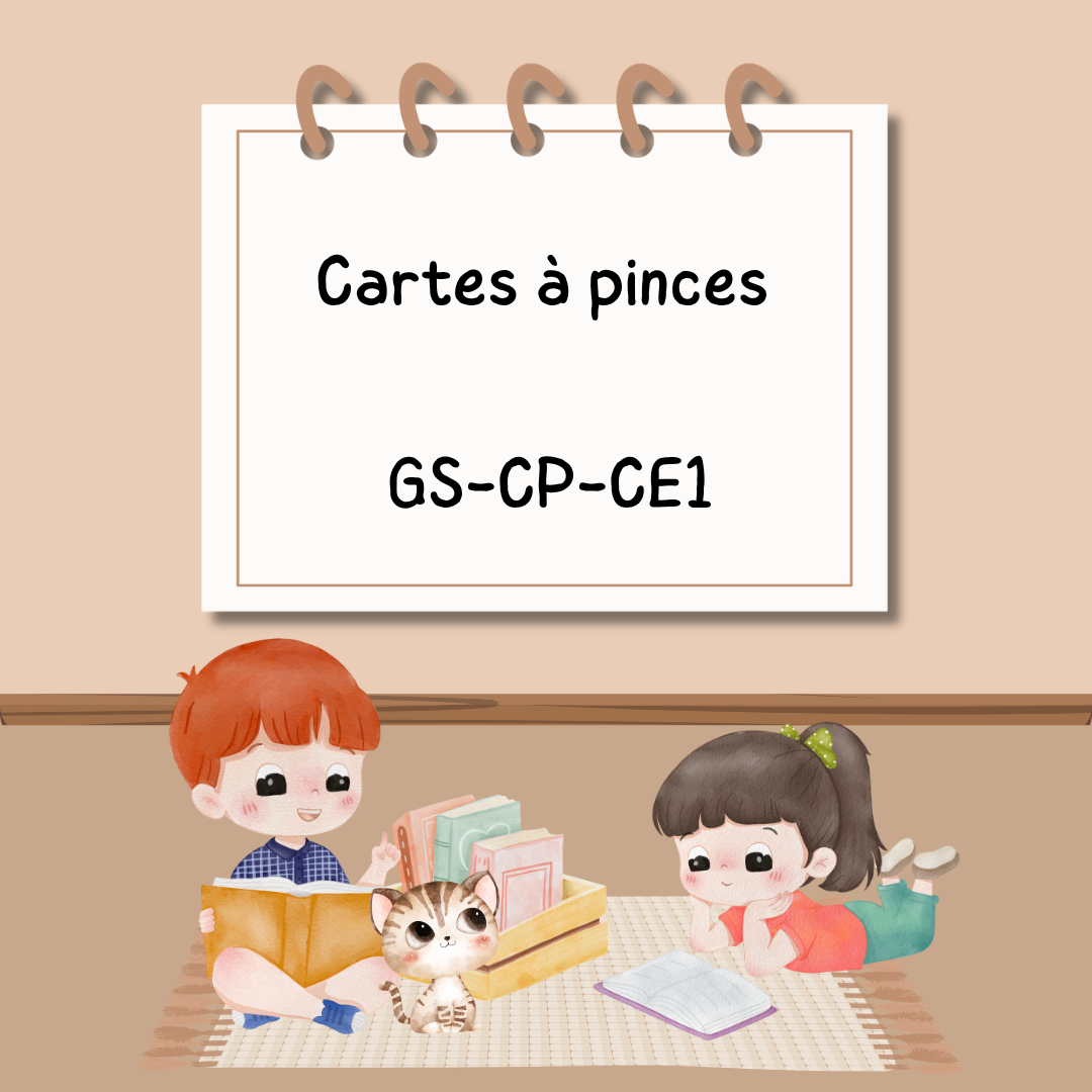 Jeux de cartes à pinces GS CP CE1