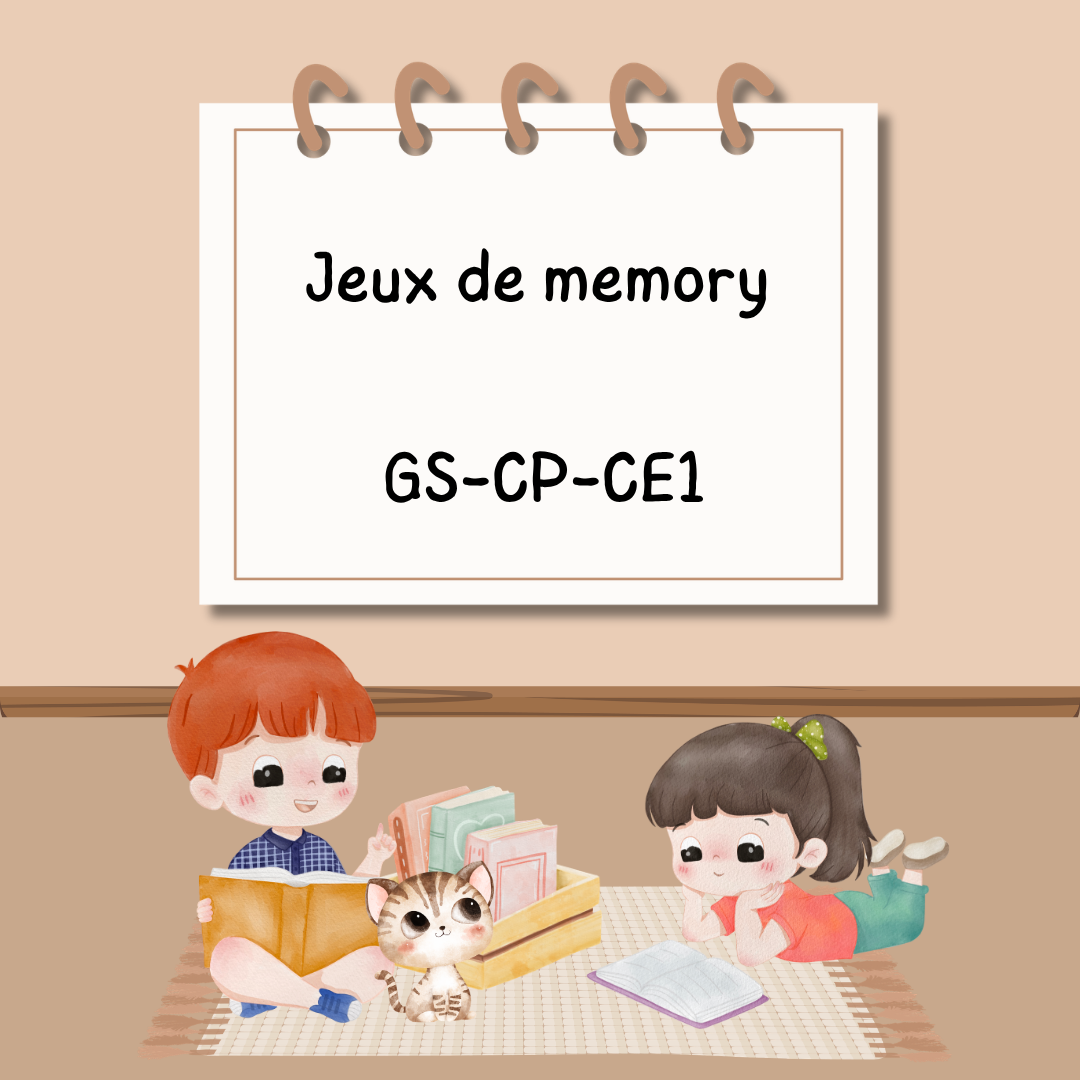 Jeux de Memory GS CP CE1