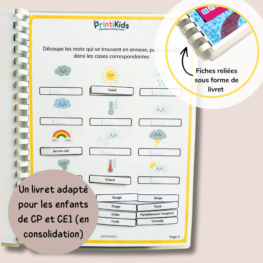 Pack d’activités les saisons – 20 fiches pédagogiques - CP CE1
