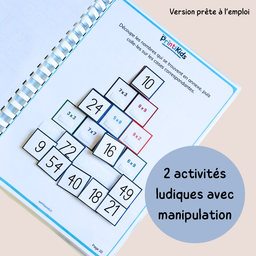 Pack d’activités multiplications – Exercices et jeux pour mémoriser les tables - CE1 CE2