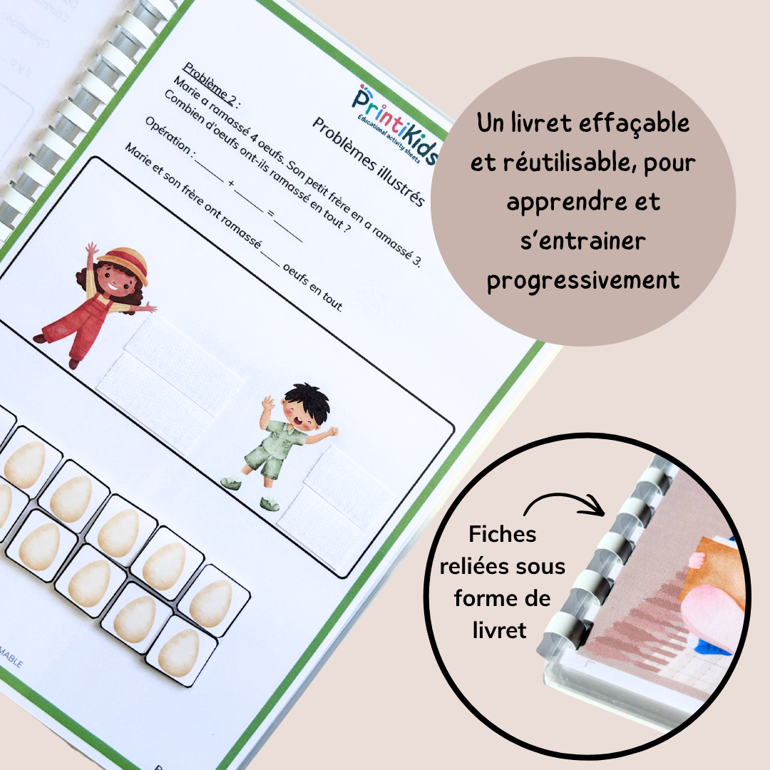Maxi Pack additions et soustractions – problèmes simples et illustrés - CP CE1