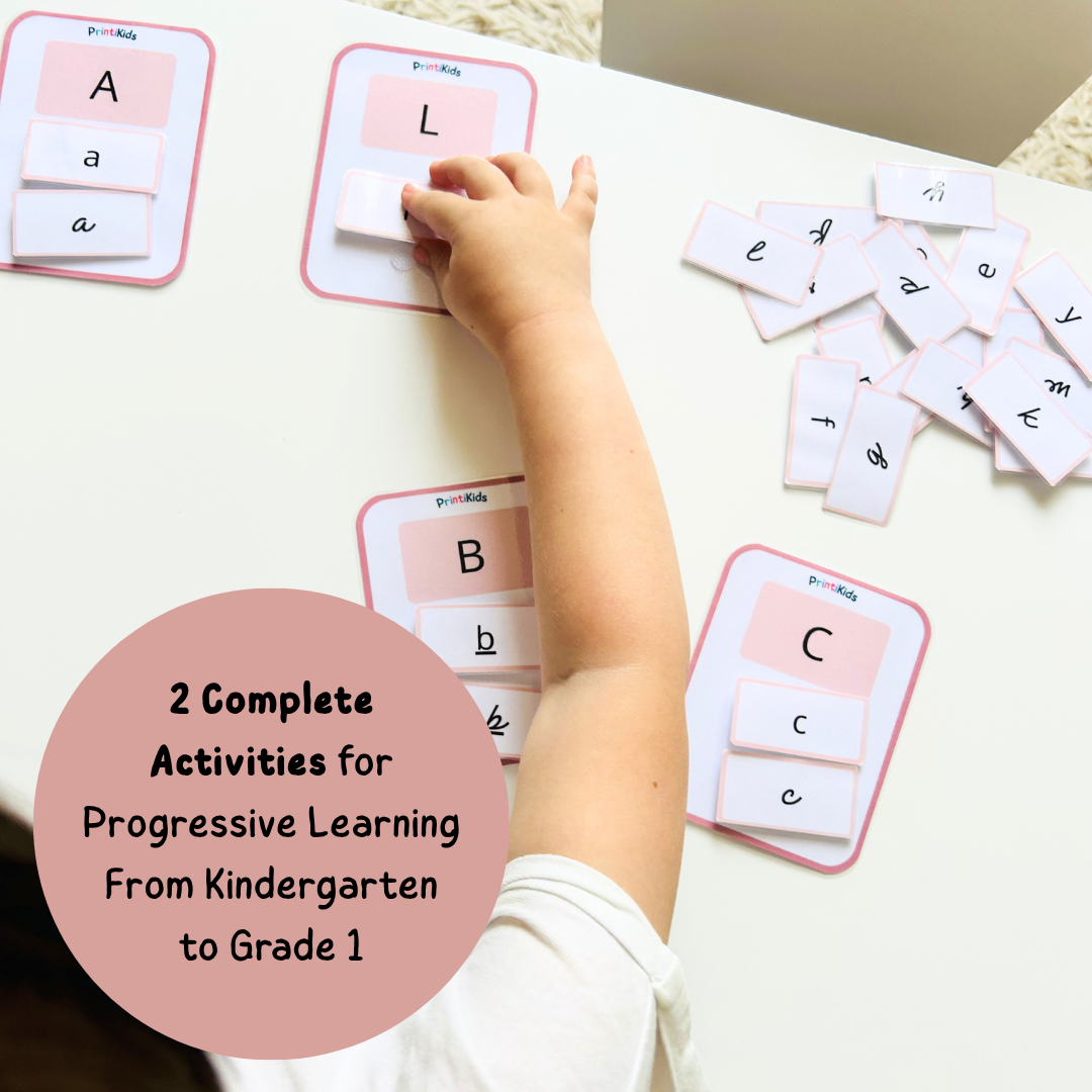 Complete Alphabet Learning Pack – Letter Sounds, Uppercase, Lowercase & Cursive Letters - Kindergarten & Grade 1