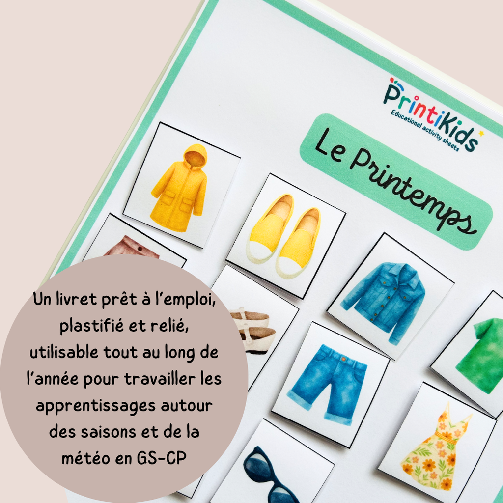 Activité tri des vêtements par saisons GS CP