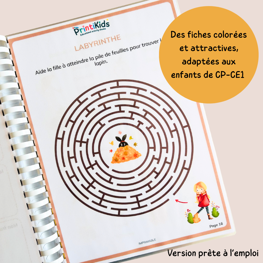 Maxi Pack d'activités d'automne à imprimer – 35 activités éducatives - CP CE1