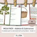 Addition and Subtraction Activities - Simple & Illustrated Math Problems - Grades 1-2