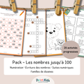 Pack nombres jusqu'à 100 – Numération, écriture en lettres et activités ludiques - CP