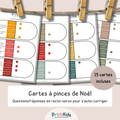 Cartes à pinces de Noël – Lecture et compréhension CP CE1 CE2