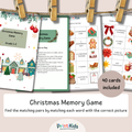 Christmas Memory Game – Reading & Vocabulary – Grade 1–2