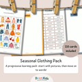 Seasonal Clothing Sorting Pack – Pictures & Words – Kindergarten & Grade 1