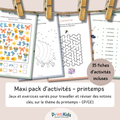 Maxi pack activités printemps – 35 pages éducatives complètes CP CE1