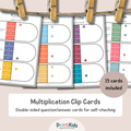 Multiplication Clip Cards - Ages 7–9 | Grade 2-3 | Year 3–4