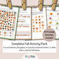 Complete Fall Activity Pack – 35 Printable Worksheets & Games – Grade 1–2