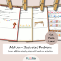 Addition Word Problems Worksheets – Illustrated Math Activities (Ages 6–8 | Grade 1–2 / Year 2–3)