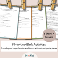 Fill-in-the-Blank Reading Comprehension Activities – Sentence Building Worksheets for Grade 1