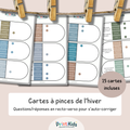 Cartes à pinces de l’hiver - CP – CE1 – CE2