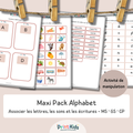 Maxi Pack Alphabet – Associer lettres, sons et écritures à manipuler - MS GS CP
