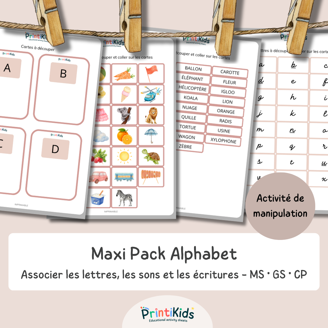 Maxi Pack Alphabet – Associer lettres, sons et écritures à manipuler - MS GS CP