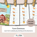 Farm Dominoes – Reading & Vocabulary Game - Grade 1–2