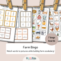 Farm Bingo – Printable Reading & Vocabulary Game - Grade 1–2
