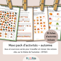 Maxi Pack d'activités d'automne à imprimer – 35 activités éducatives - CP CE1