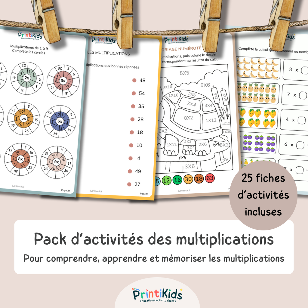 Pack d'activités - Les multiplications CE1 - CE2