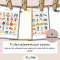 Activité tri des vêtements par saisons GS CP