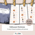 Halloween Dominoes – Printable Reading & Vocabulary Game – Grade 1–2