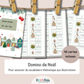 Domino de Noël – Jeu de lecture et de vocabulaire - CP CE1