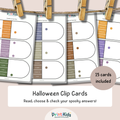 Halloween Clip Cards – Reading & Comprehension – Grade 1–3