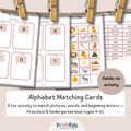 Alphabet Matching Game – Letters, Images & First Words - Preschool, Kindergarten