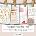 Maxi Pack d’activités de Noël – 35 pages de jeux et exercices - CP CE1