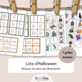 Loto Halloween – Jeu de lecture et vocabulaire CP CE1