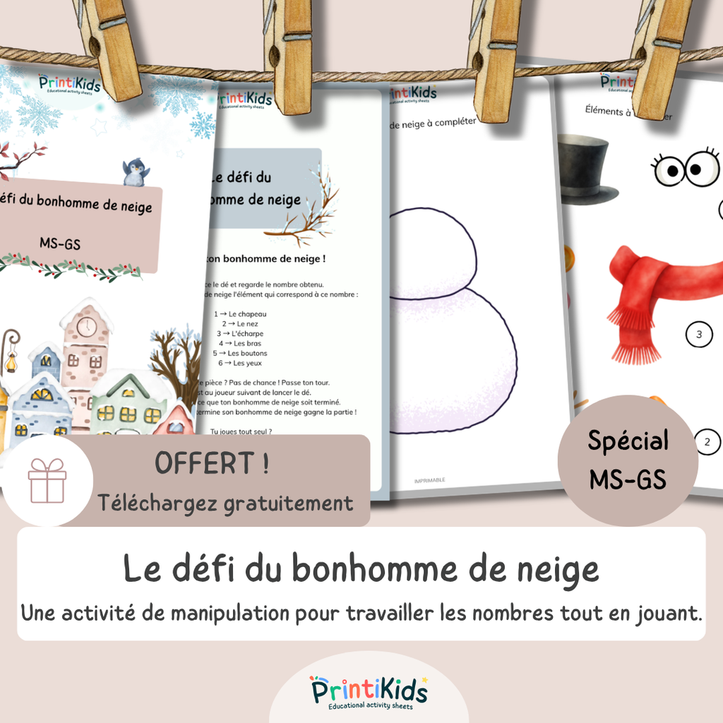 Le défi du bonhomme de neige – Jeu d’hiver gratuit – MS GS