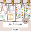 Loto de printemps – Jeu de lecture et vocabulaire CP CE1