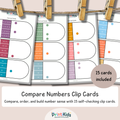Clip Cards – Compare and Order Numbers – Grade 1