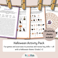 Halloween Activity Pack – 20 Printable Activities – Grade 1–2