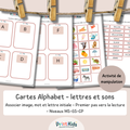 Jeu d’association alphabet – Lettres, images et premiers mots - MS-GS-CP