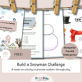 Build a Snowman Challenge – Free Printable Winter Game – Pre-K & Kindergarten