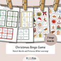 Christmas Bingo – Reading & Vocabulary Game – Grade 1–2