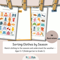 Seasonal Clothing Sorting Activity – Weather & Seasons Learning Pack (Ages 4–7 | Kindergarten–Grade 1 / Year 2)