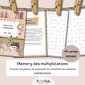 Memory des multiplications - CE1-CE2
