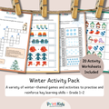 Winter Activity Pack – 20 Printable Activities – Grade 1–2