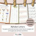 Alphabet Learning Activity Pack – Letter Recognition & Handwriting Worksheets (Ages 5–6 | Kindergarten–Grade 1 / Year 1–2)