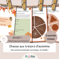 Chasse aux trésors de l'automne gratuite à imprimer – 3 activités nature – CP CE1 CE2