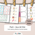 Pack jeux de l'été - 4 jeux éducatifs autour du vocabulaire - CP CE1