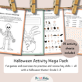 Halloween Activity Mega Pack – 35 Printable Activities – Grade 1–2