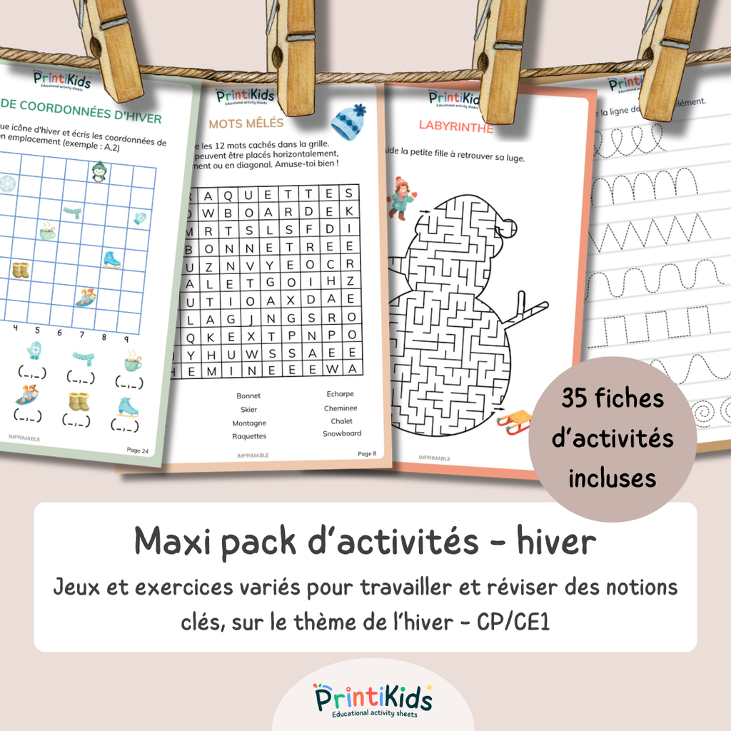 Maxi pack d’activités de l’hiver – CP - CE1