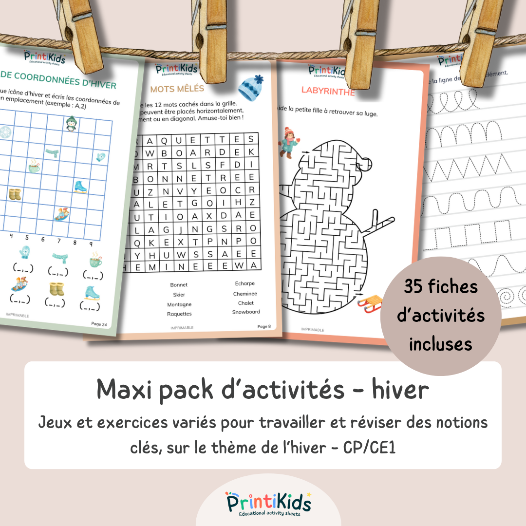 Maxi pack d’activités de l’hiver – CP - CE1