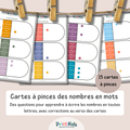 Cartes à pinces des nombres en lettres jusqu'à 100 - CP - CE1