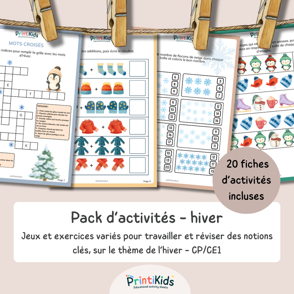 Pack d’activités de l’hiver – CP - CE1